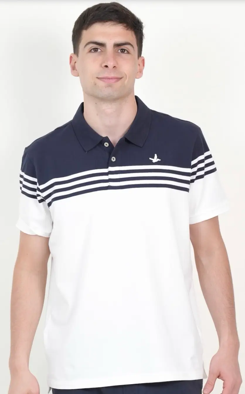 Polo Pique Con Líneas